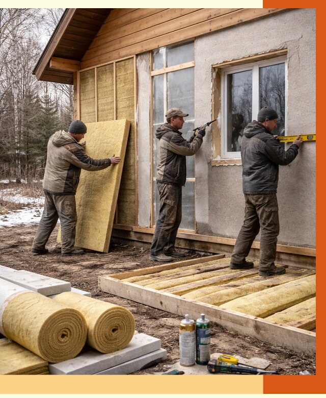 Утепление дачного дома в Туймазы от 4840 руб/м2 — недорого | ТепломастерТмз